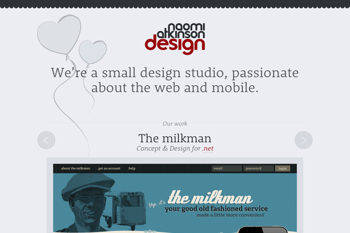 Naomi Atkinson Design website preview